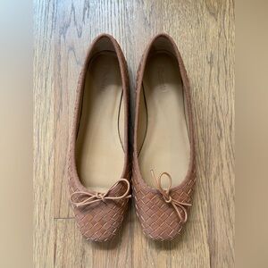 Madewell Brown Woven Leather Flats